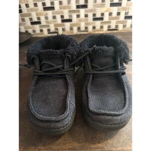 HEY DUDE - girls size 11 sparkle black